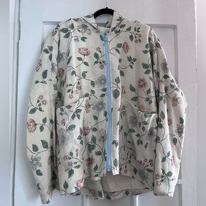 Vintage remix floral jacket with hood